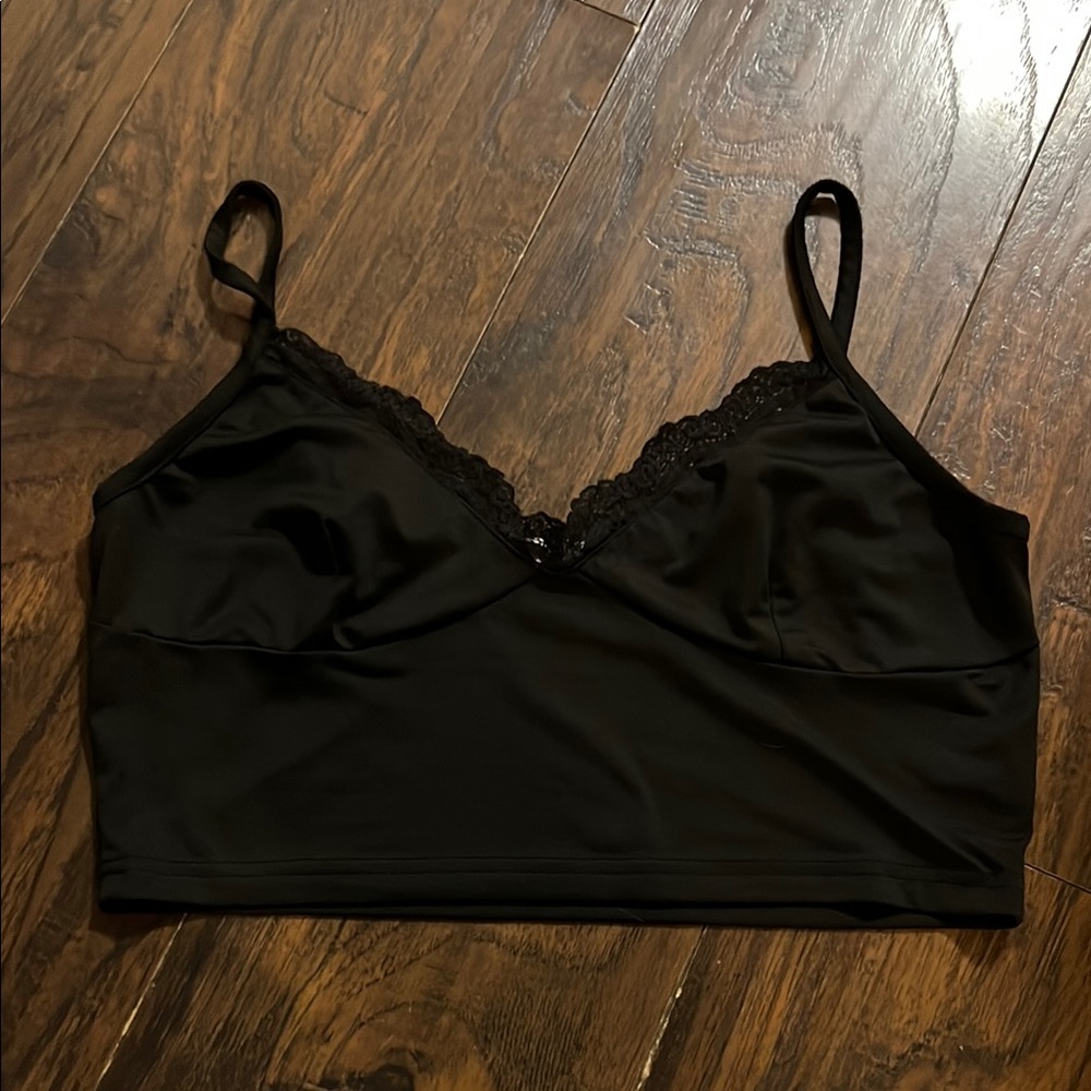 ROMWE Black Lace Detail Bralette